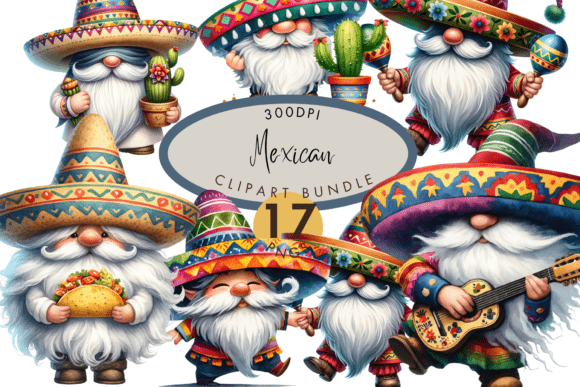 Download Mexican Fiesta Gnome Clipart Bundle PNG - Premium Resources