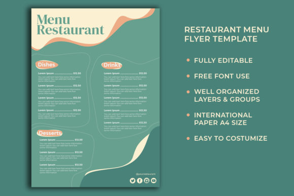 Download Restaurant Menu Flyer Print Template - Premium Resources