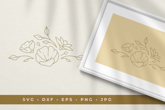 Download Floral Vignette Line Art Design - Floral Collection