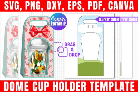 Download Dome Cup Holder Editable Template - Old Collection
