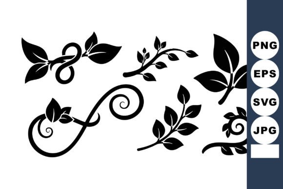 Download Black Floral Vine Decorative Elements Ve - Floral Collection