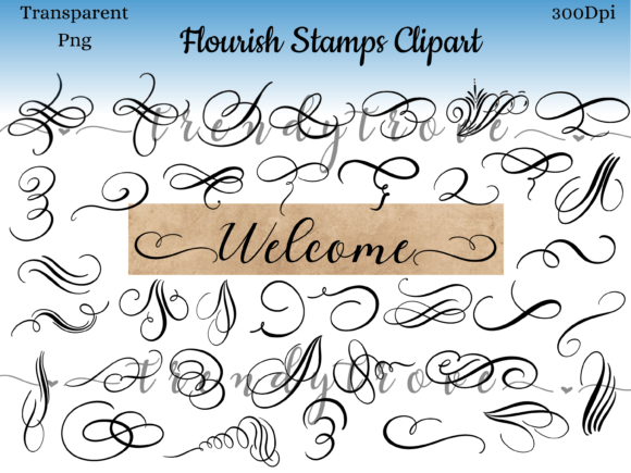 Download Swirl and Swoosh Embelishments - Swirl Collection