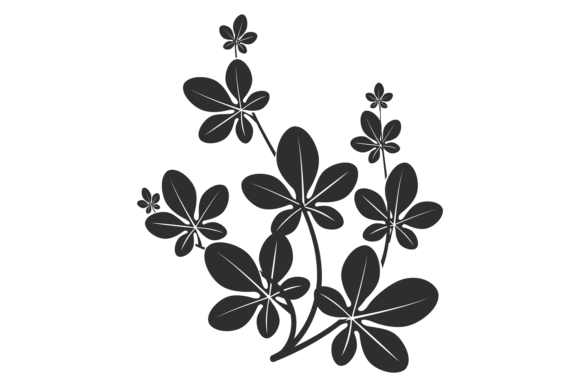 Download Floral Decorative Element. Black Leaves - Floral Collection