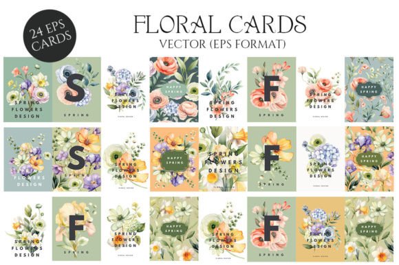 Download Floral Greeting Cards Templates - Floral Collection