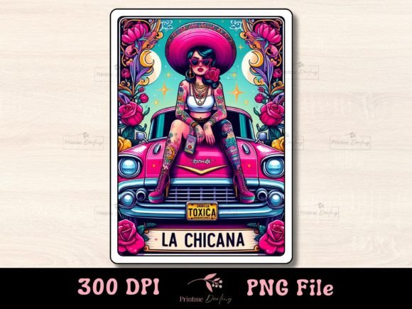 Download Funny Mexican Tarot Card, La Chicana Png - Premium Resources